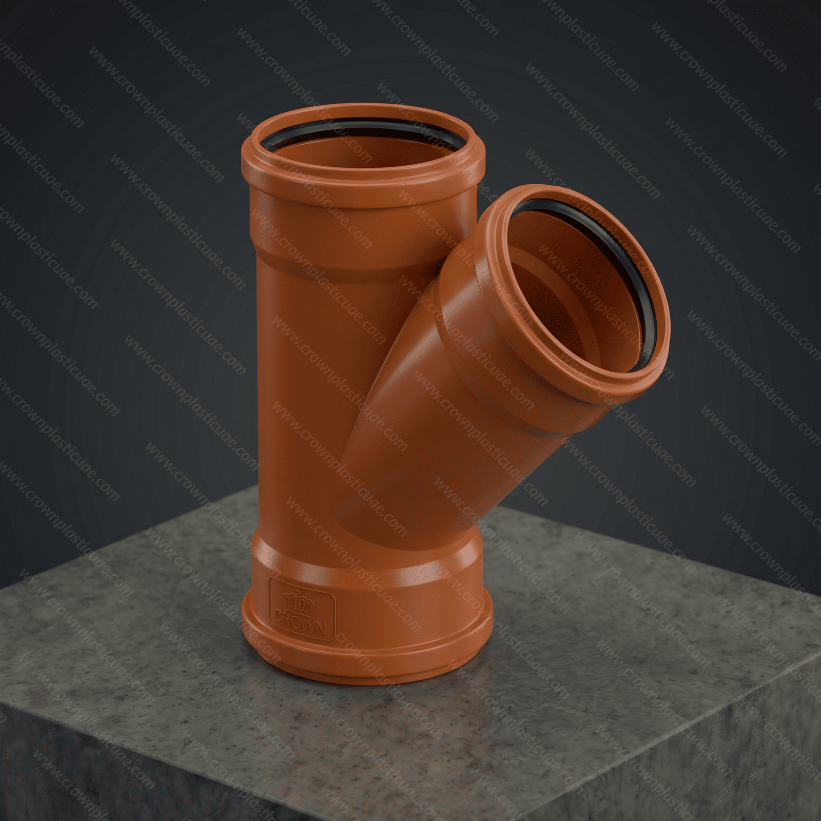 SKEW TEE WITH THREE RUBBER RINGS